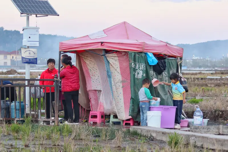Locals gathered at a hidden hot spring near Menglian, Yunnan