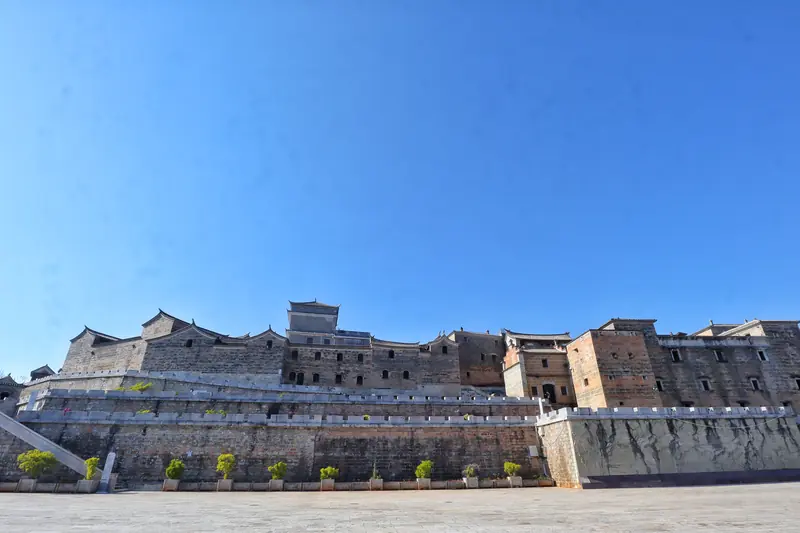 Stone-walled complex of the historic Honghe Tea Horse Road town.
