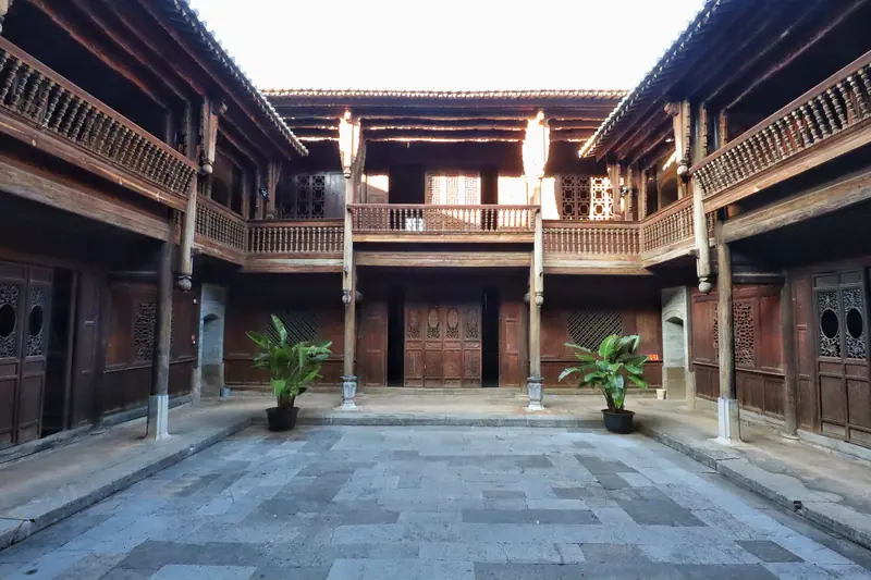 Courtyard of a former merchant mansion in Shiping's 600-year-old village.